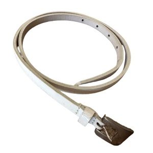 Worth Woman’s Leather White Belt, Sz S (0,5x34,5).